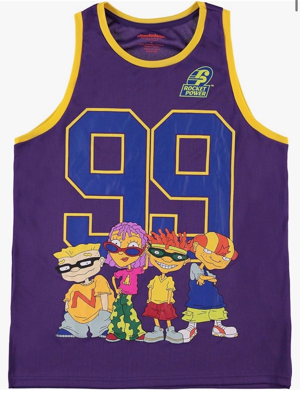 Nickelodeon Purple Rocket Power 99 Graphic Jersey with Yellow Trim